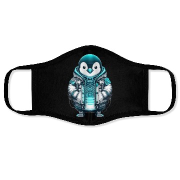 Discover Cool Synthwave Cyberpunk penguin Lover Gift Face Masks