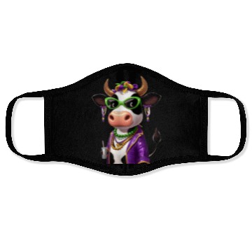 Discover Mardi Gras celebrating cow Face Masks