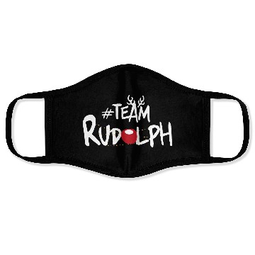 Discover Team Rudolph Funny Christmas Reindeer Lover Meme Face Masks
