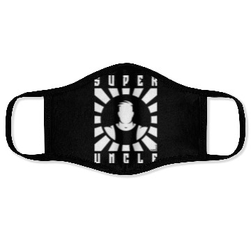 Discover Super Uncle (Rays / White) Face Masks