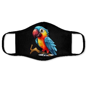 Discover Macaw Parrot for a Bird Lover Animal Lover Face Masks
