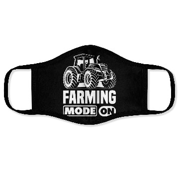 Discover Farming Mode On Tractor Funny Farmer Gift Face Masks
