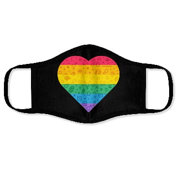 Discover Rainbow Heart Face Masks