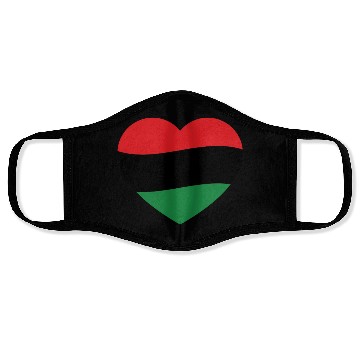 Discover Pan African Flag Love Heart Face Masks