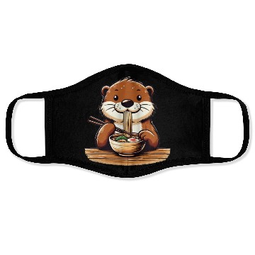 Discover Sweet Otter Eats Ramen Noodles Otters Ramen Face Masks