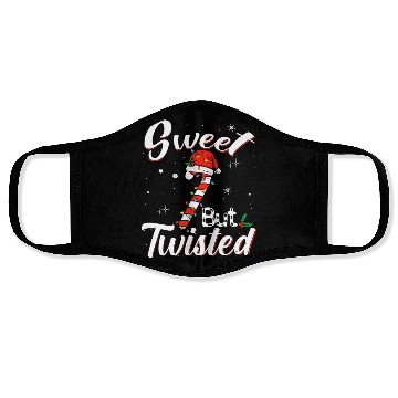 Discover Sweet But Twisted Funny Christmas Candy Cane Xmas Face Masks