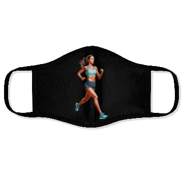 Discover workout running women Face Masks