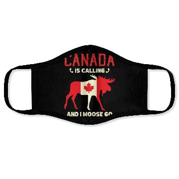 Discover Canada Moose Canadian Flag Maple Leaf Face Masks