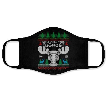 Discover Can I Refill your Eggnog? Ugly Christmas Themed Face Masks