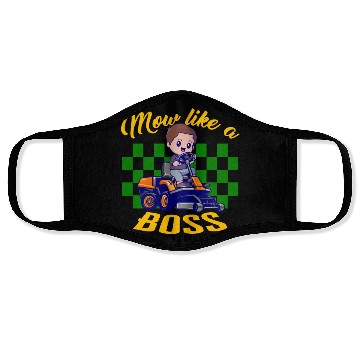 Discover Mowing Gardening Face Masks, Mow Like A Boss Face Masks, Gift