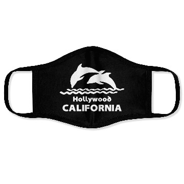Discover Hollywood California Dolphins Souvenirs Gifts Face Masks