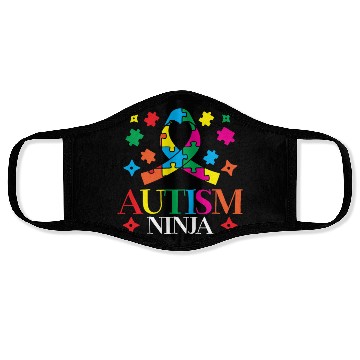 Discover Autism Ninja Asperger Syndrome Spectrum Autistic Face Masks