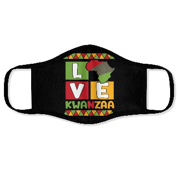 Discover Happy Kwanzaa Vibes Black Heritage Holiday Face Masks