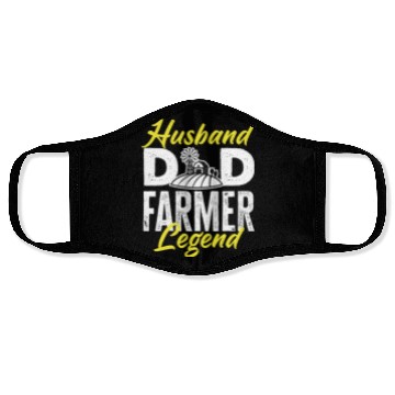 Discover Husband Dad Farmer Legend Funny Farmer Gift Face Masks