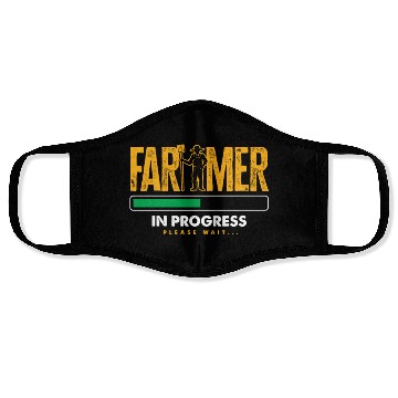 Discover Farmer In Progress Funny Farmer Gift Face Masks