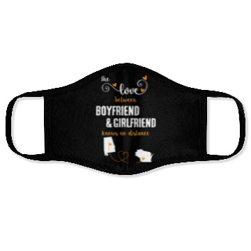 Discover Love Between BF And GF Albm To Wisconsin Gift Face Masks