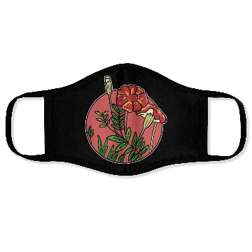 Discover Mexican Marigold Nature Lover Gift Face Masks