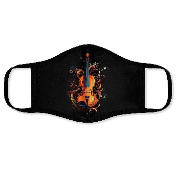 Discover Violinist Violin Music Art Violin Player Face Masks