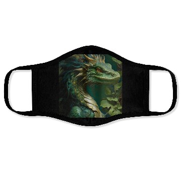 Discover green dragon Face Masks