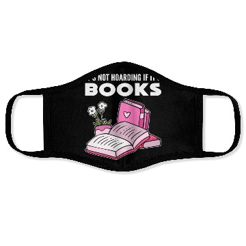 Discover Hoarding Books Librarian or Historian Gift Face Masks