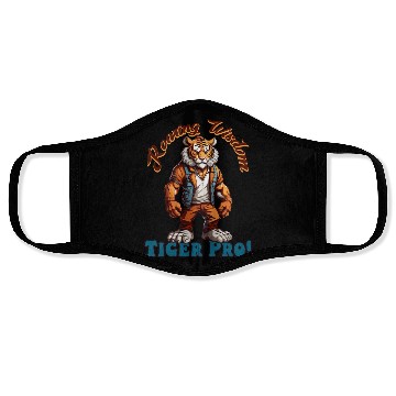 Discover tiger mascot expert Face Masks design