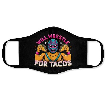 Discover Mexican Wrestling Wrestler Lucha Libre Taco Mexico Face Masks