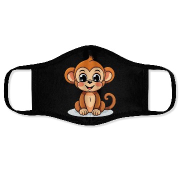 Discover Cute Monkey for Kids for a Kid Face Masks