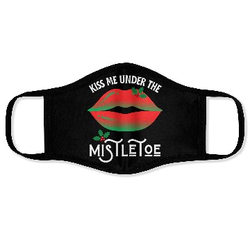 Discover Kiss me under the Mistletoe Ugly Christmas Sweater Face Masks