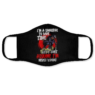 Discover Fighter Martial Arts Fighter Katana Face Masks