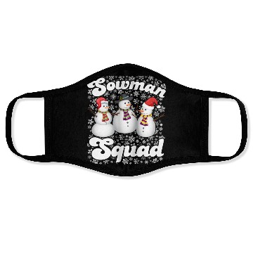 Discover Snowmen Sowman Squad Friends X-Mas Snow Lover Face Masks
