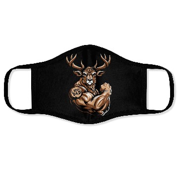 Discover Deer Biceps Tattoo I Love Dad Face Masks
