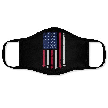 Discover US Flag Airplane Patriotic American Pilot Face Masks