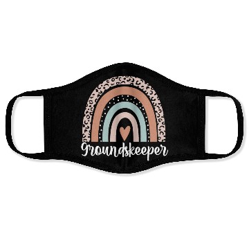 Discover Groundskeeper Rainbow Leopard Funny Groundskeeper Face Masks