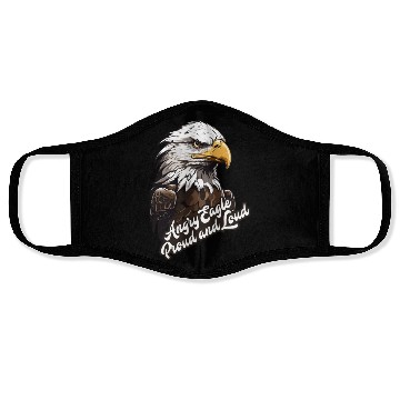 Discover Angry Eagle Proud and Loud Face Masks design