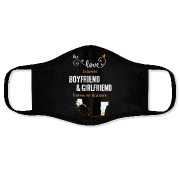Discover Love Between BF And GF Alaska To Vermont Gift Face Masks