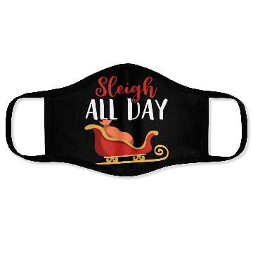 Discover Sleigh all Day Funny Holiday Ugly Christmas Themed Face Masks