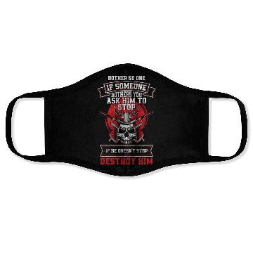 Discover Fighter Martial Arts Fighter Honor Katana Face Masks