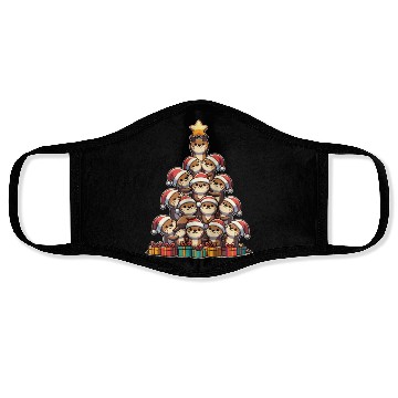Discover Otter Christmas Tree Merry Christmas Face Masks
