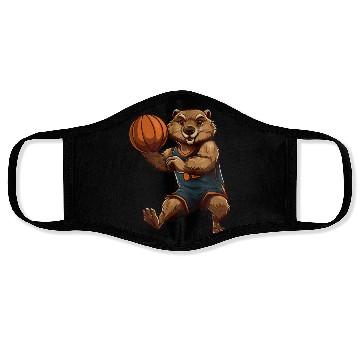 Discover Basketball beaver Face Masks
