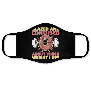 Discover Fitness Donut Funny Donut Gym Face Masks