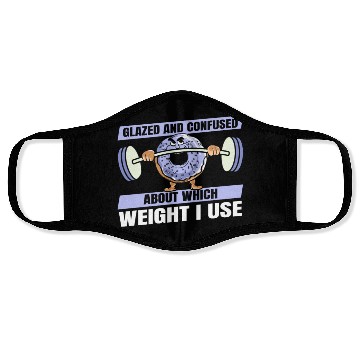 Discover Fitness Donut Funny Donut Gym Face Masks
