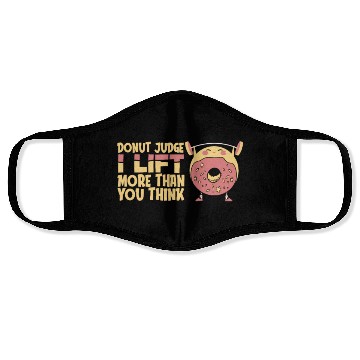 Discover Fitness Donut Funny Donut Gym Face Masks