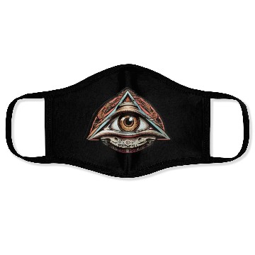 Discover Illuminati world society symbol Face Masks