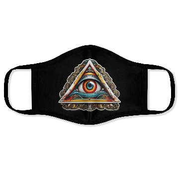 Discover secret society illuminati Face Masks