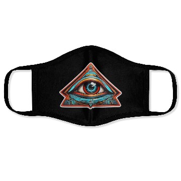 Discover secret society illuminati Face Masks