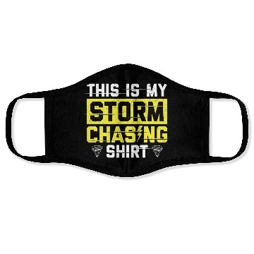 Discover Storm Spotter | Storm Chaser Storm Warnings Gift Face Masks
