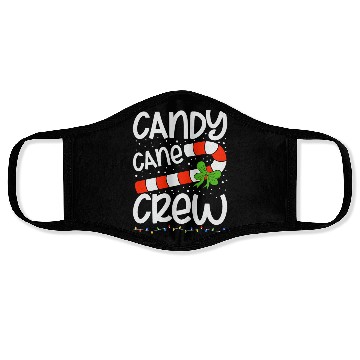 Discover Candy Cane Crew Funny Christmas Face Masks