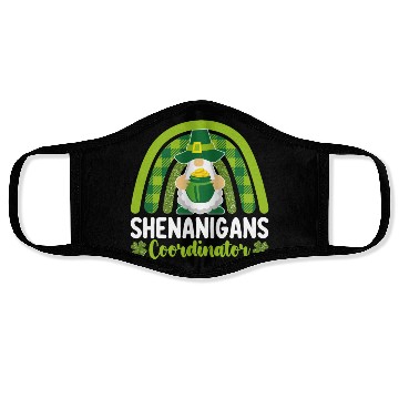 Discover Shenanigans Coordinator Gnomes St Patrick's Day Face Masks