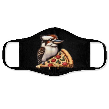 Discover Kookaburra is enjoying a delicious pizza Face Masks