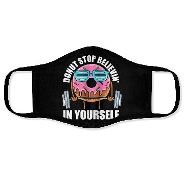 Discover Fitness Donut Funny Donut Gym Face Masks